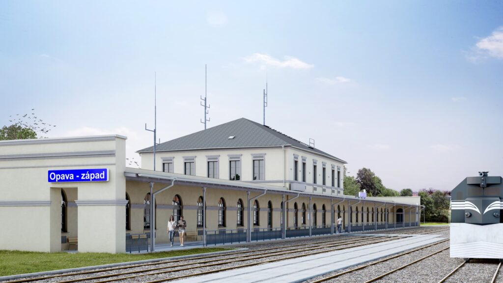vizualizace nádraží Opava západ po rekonstrukci